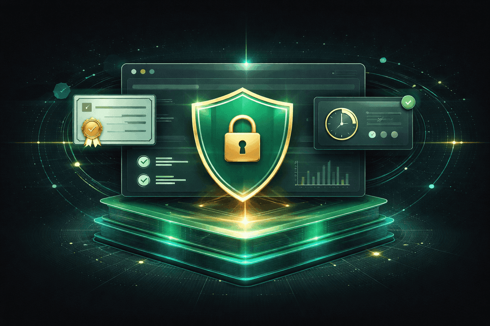 Illustration of SSL certificate health monitoring for a WordPress site