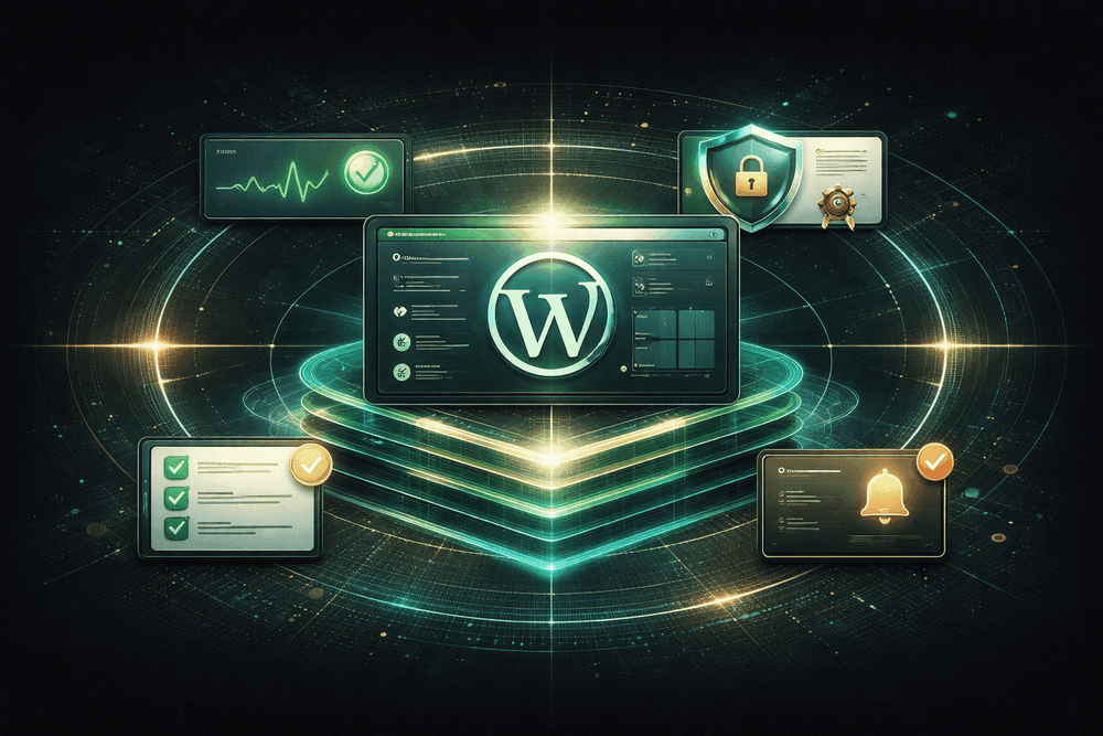 Illustration of proactive monitoring and safeguards to prevent WordPress downtime